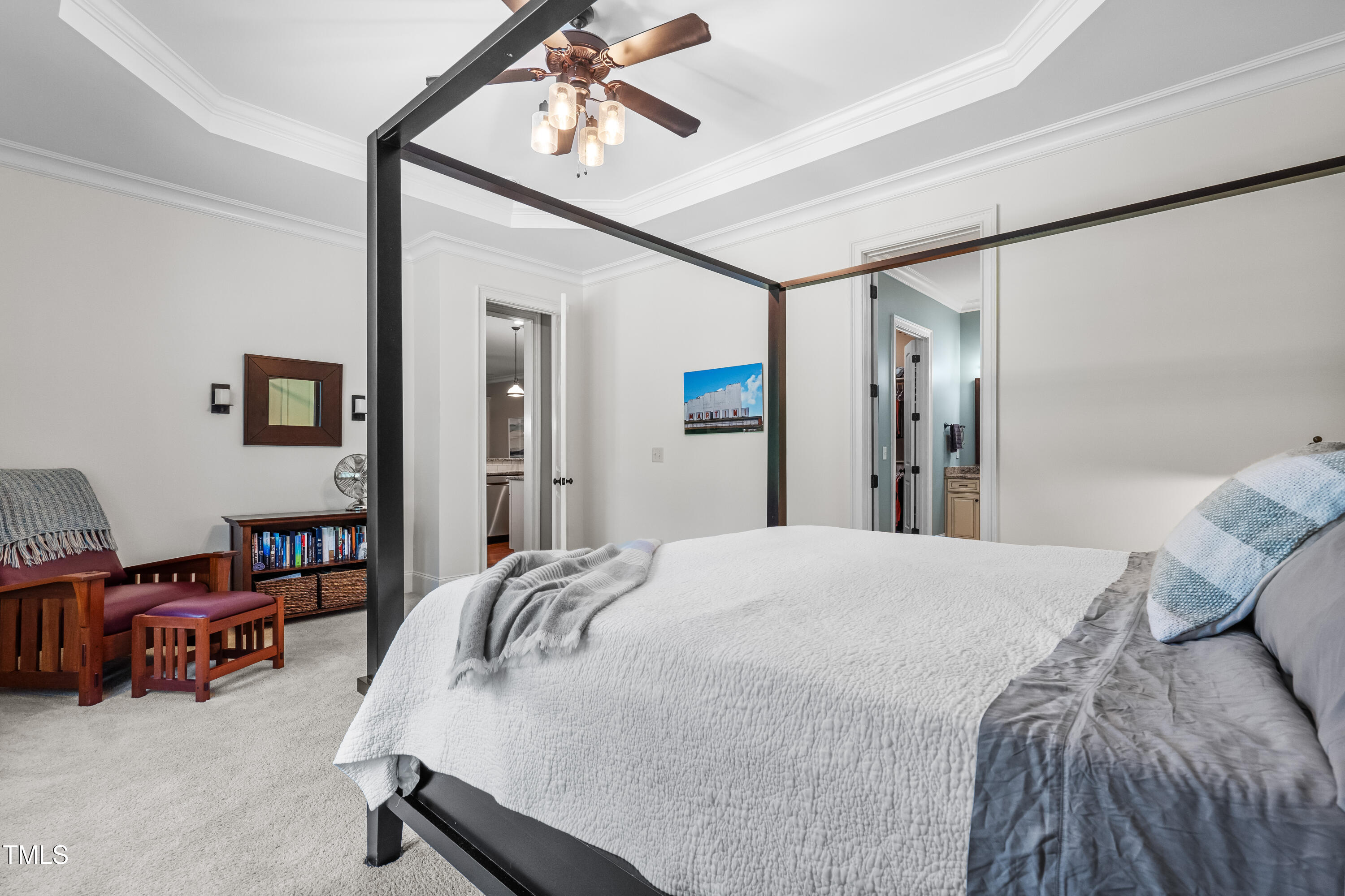 2538 Tuffeto Apex, NC 27502 - Photo 30 of 55 a bedroom with furniture and a large window