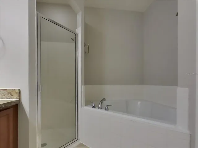 a bathroom with a tub