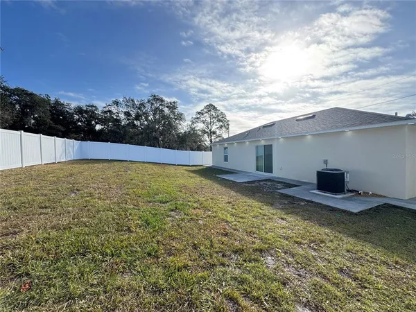 a backyard of house