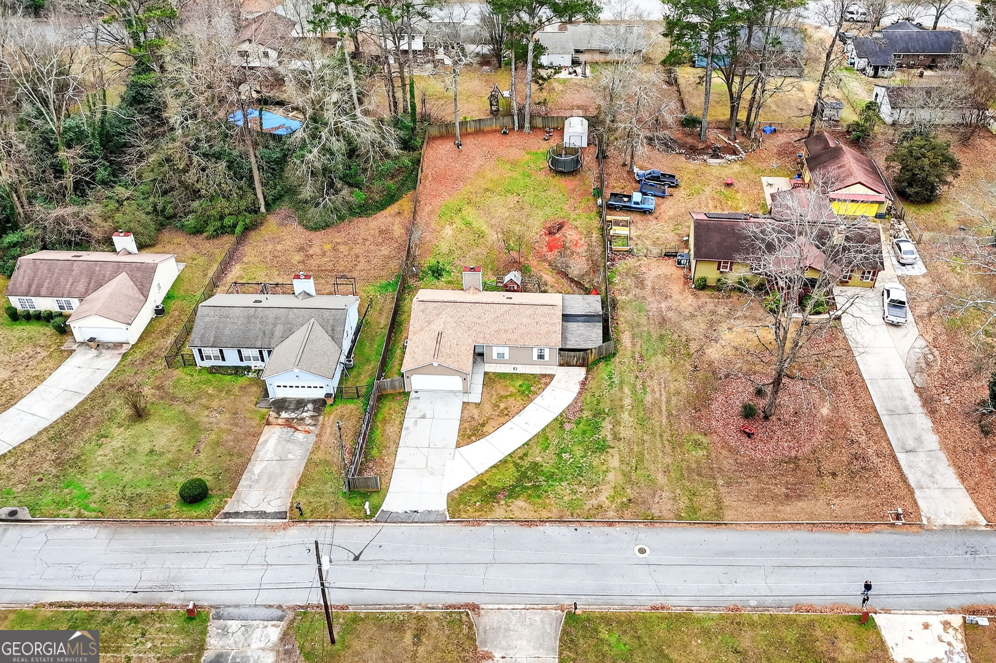 1589 Bonanza Church Road Hampton, GA 30228 - Photo 26 of 28 an aerial view of residential houses with outdoor space