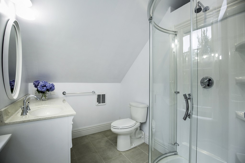 57 Oak Ridge Road Boxford, MA 01921 - Photo 18 of 30 a bathroom with a granite countertop sink toilet and shower