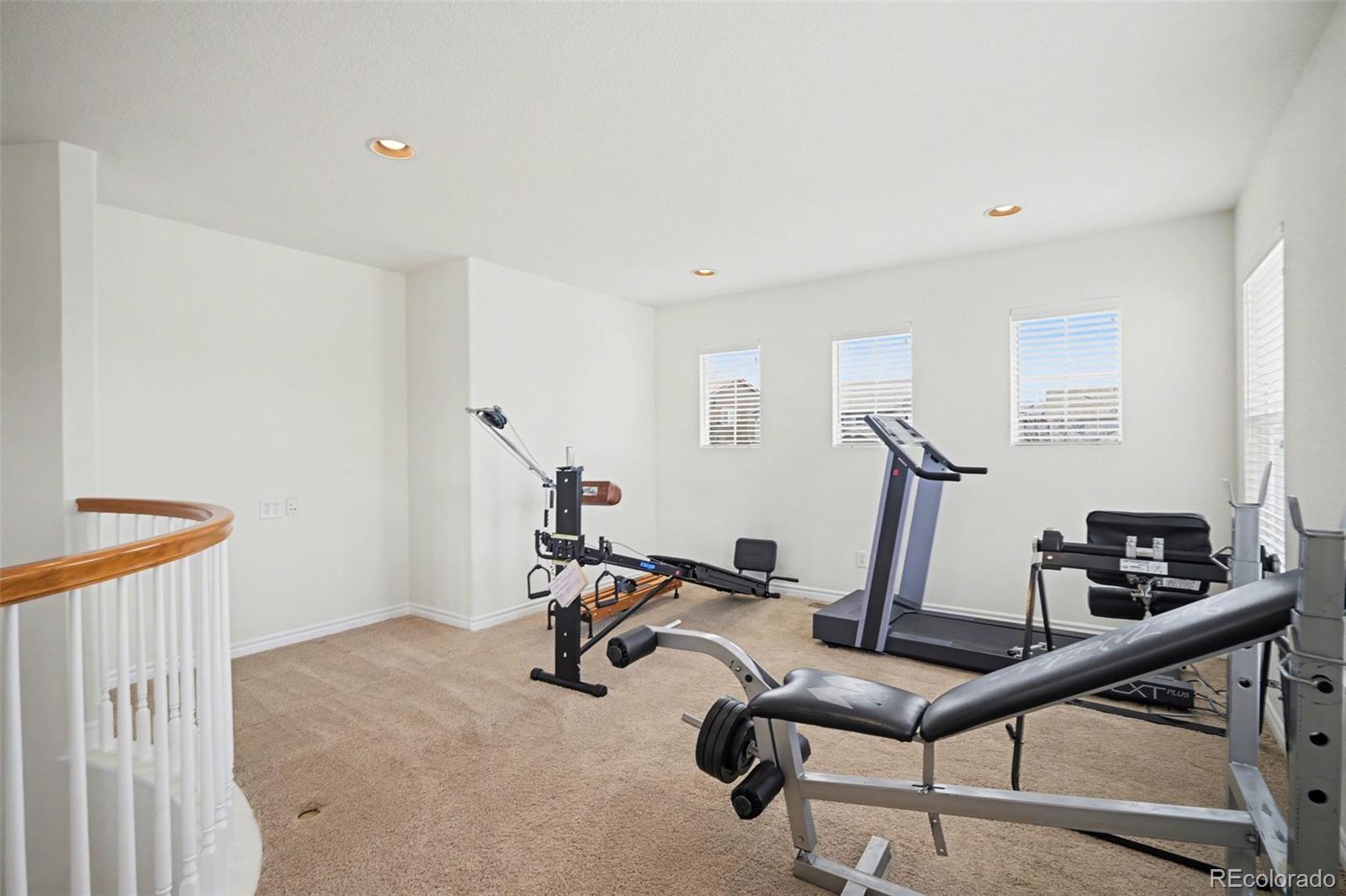 10844 Huntwick Street Highlands Ranch, CO 80130 - Photo 17 of 29 a view of a room with gym equipment