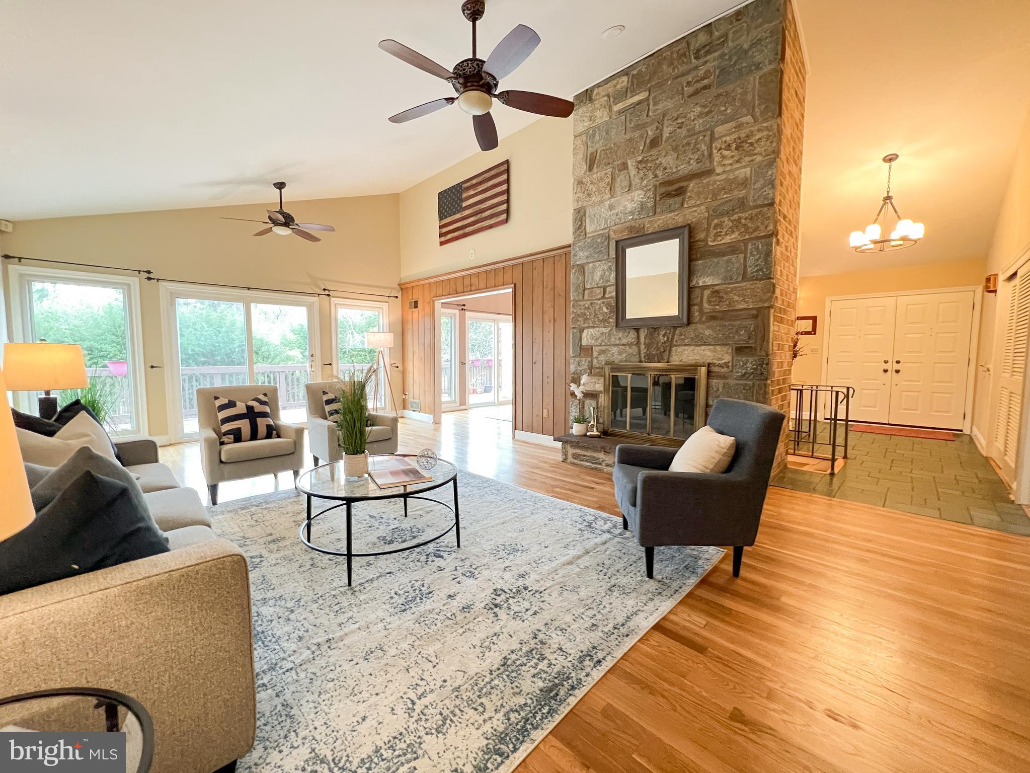 2503 North Gate Terrace Silver Spring, MD 20906 - Photo 25 of 50 Living Room with Stone Fireplace
