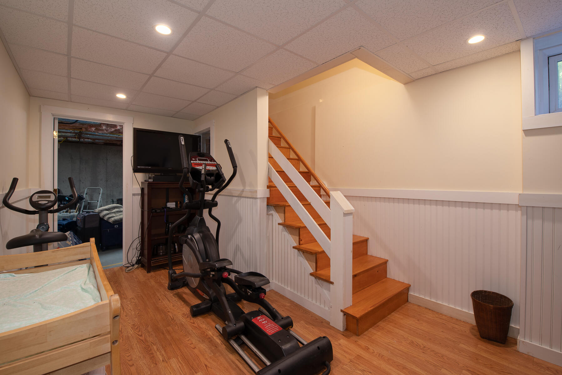 23 Forest Beach Rd Extension South Chatham, MA 02659 - Photo 38 of 43 a view of gym equipment with wooden floor and windows