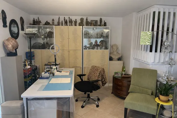 a room with furniture and window