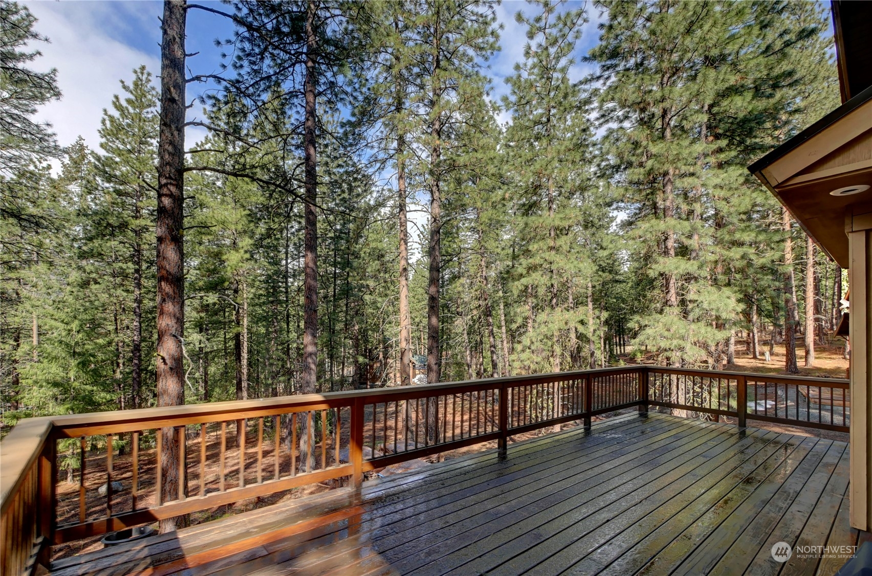 17 Mustard Mountain Road Winthrop, WA 98862 - Photo 33 of 36 a view of roof deck with wooden floor and fence