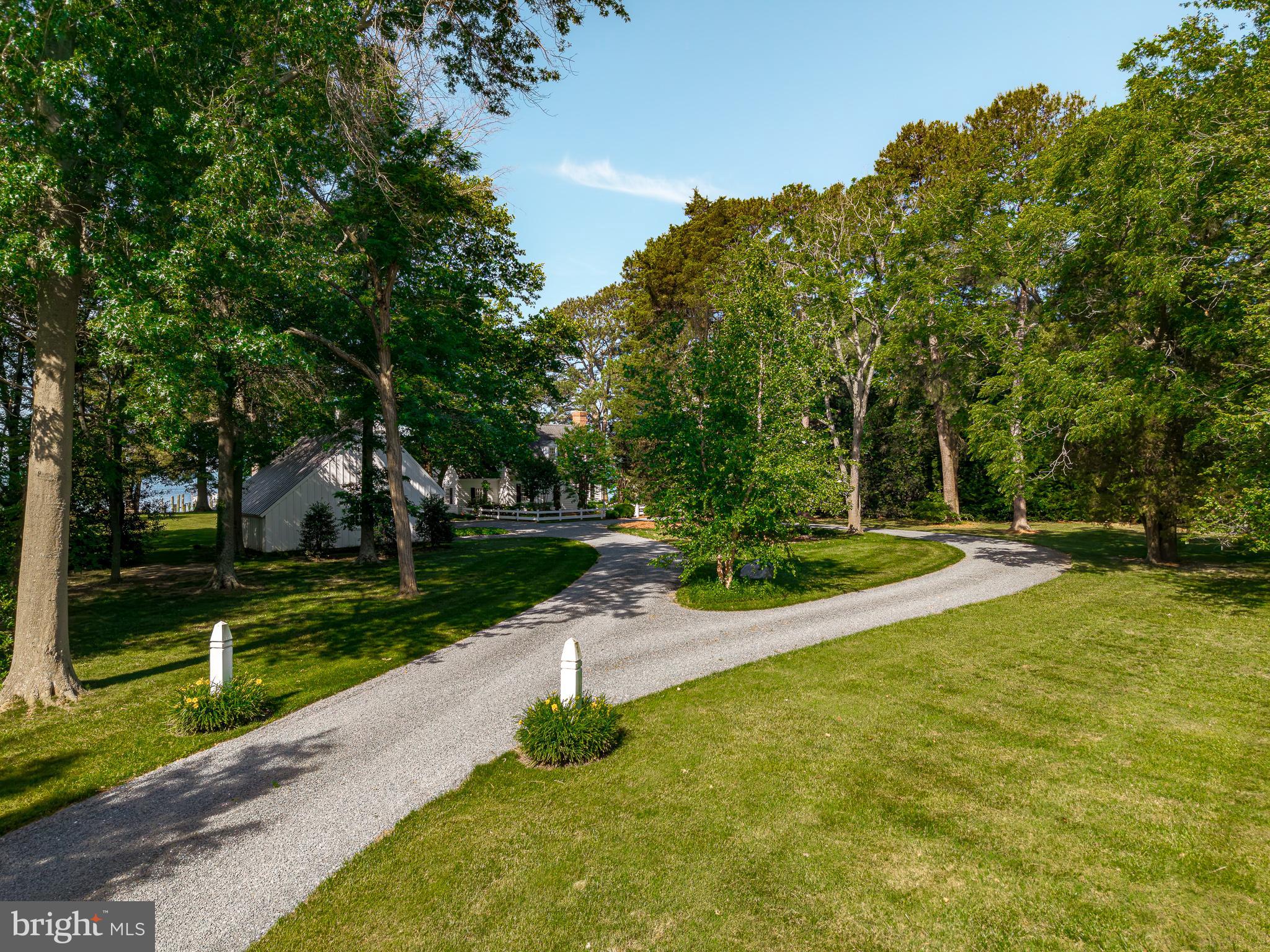 24878 West Ferry Neck Road Royal Oak, MD 21662 - Photo 13 of 74 Entrance, circular drive, plenty of parking