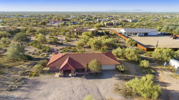 an aerial view of multiple house