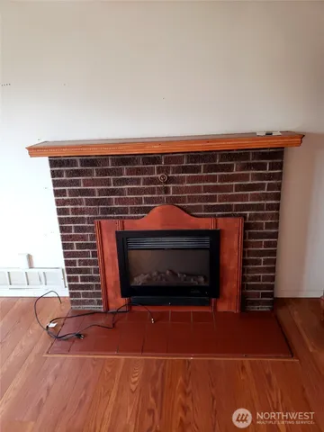 a stove top oven sitting inside of a room