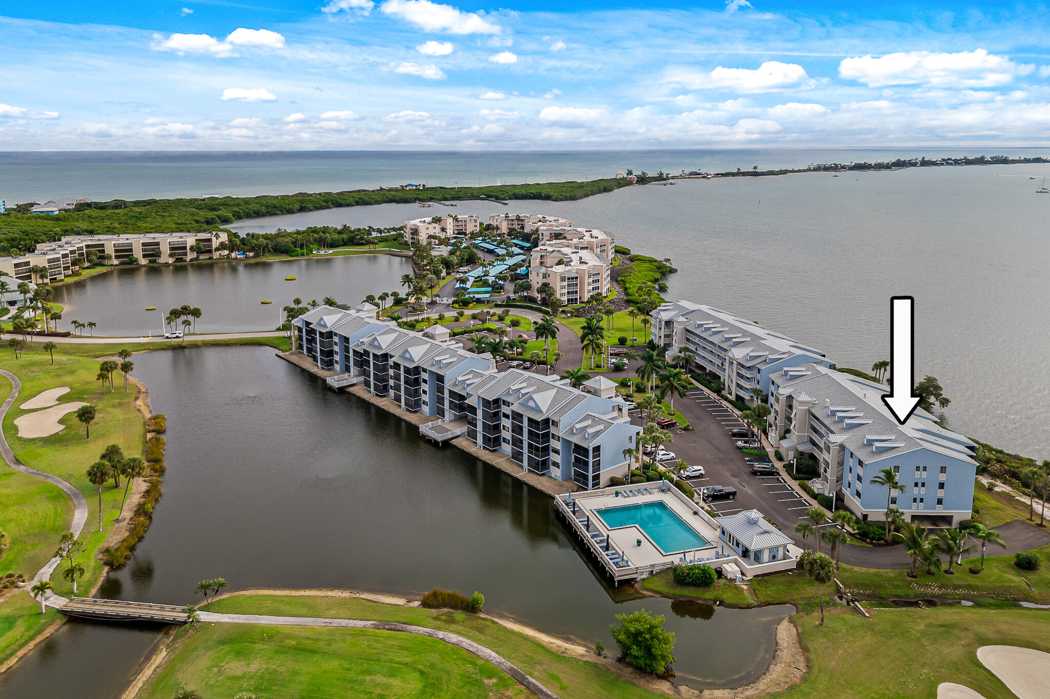 10 Northeast Plantation Road, Unit 305 Jensen Beach, FL 34957 - Photo 41 of 48 a view of a city with a lake view