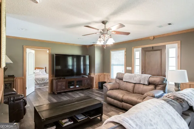 a room with cabinets and window