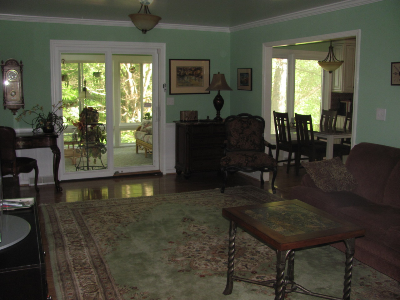 3728 Forest Road Roanoke, VA 24015 - Photo 18 of 49 Family Room to Sunroom & Kitchen