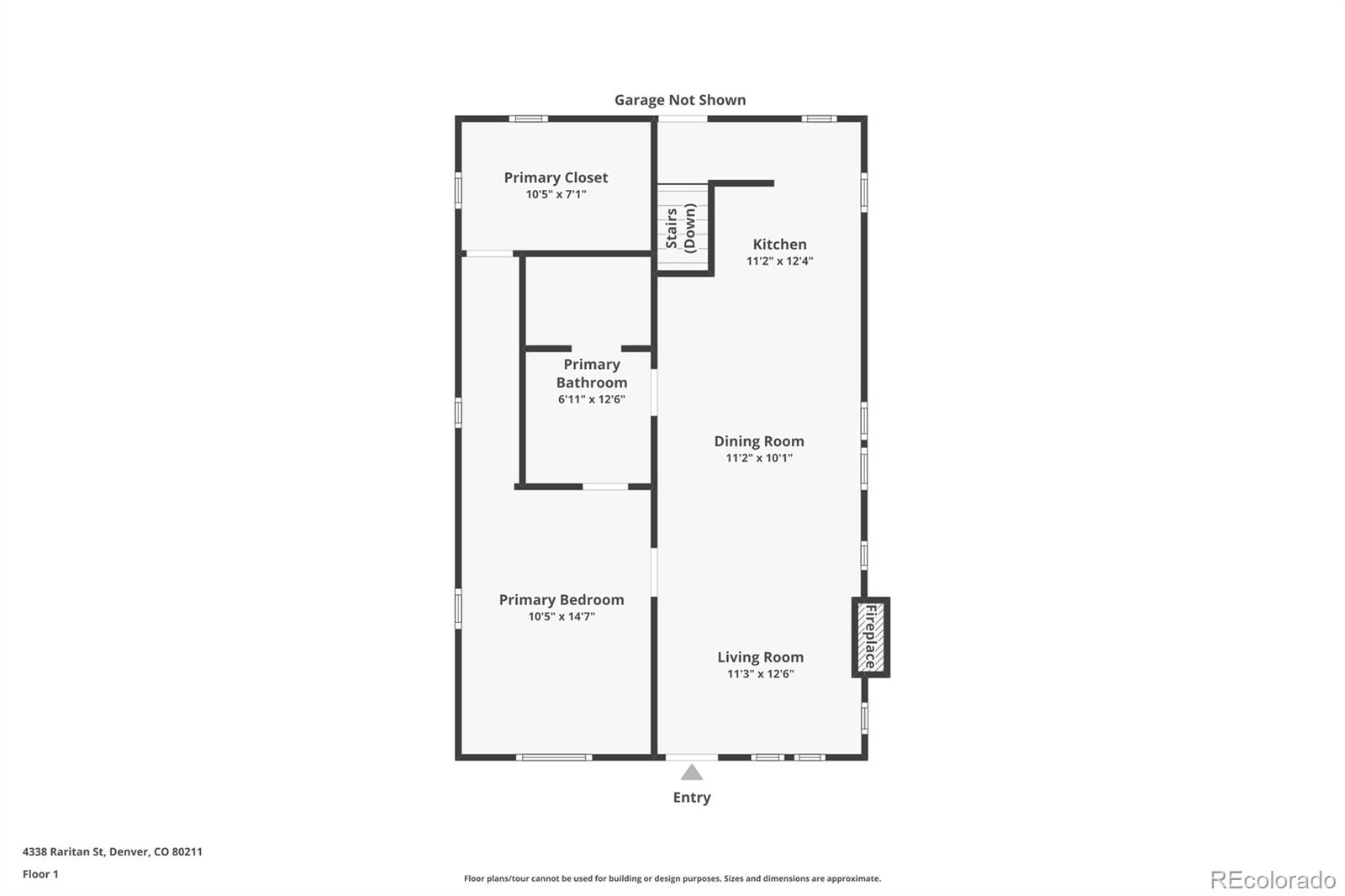 4338 Raritan Street Denver, CO 80211 - Photo 39 of 40 a picture of a floor plan