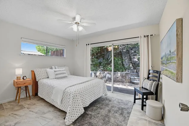 a view of a hallway with closet