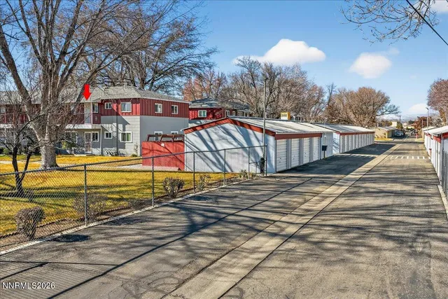 a aerial view of multiple houses with outdoor space