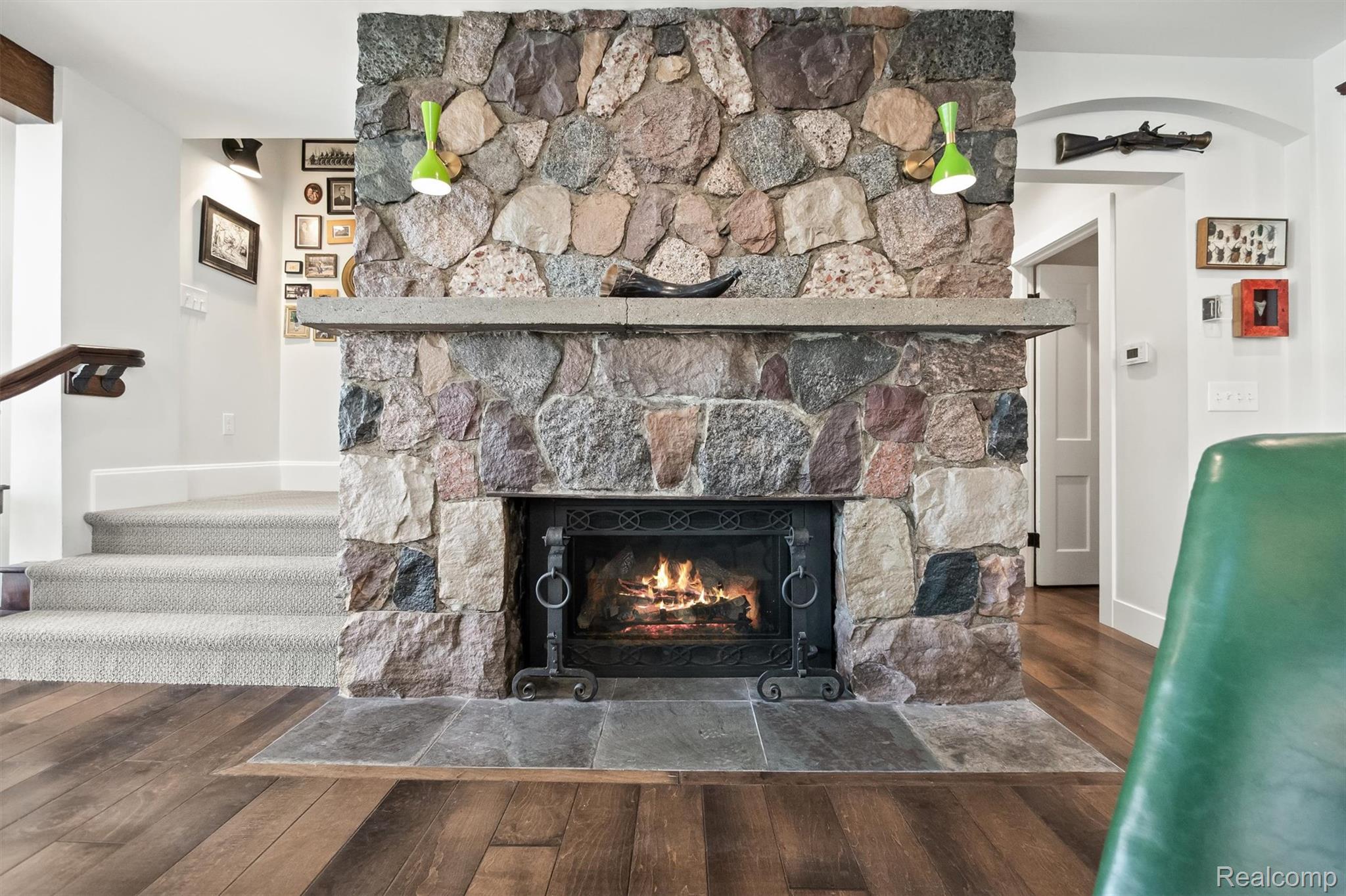6390 Commerce Road West Bloomfield, MI 48324 - Photo 12 of 74 Original fireplace updated to gas heatilator