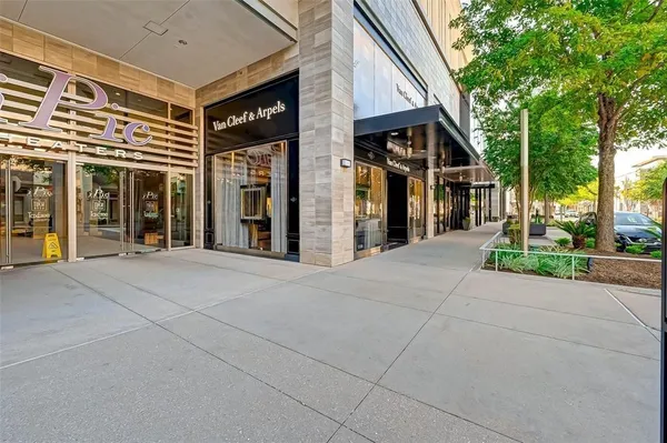 a view of a porch with seating space