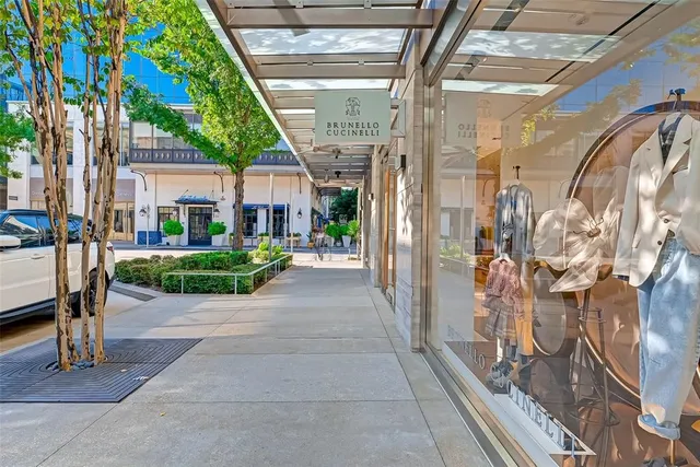 a building outdoor space with patio furniture