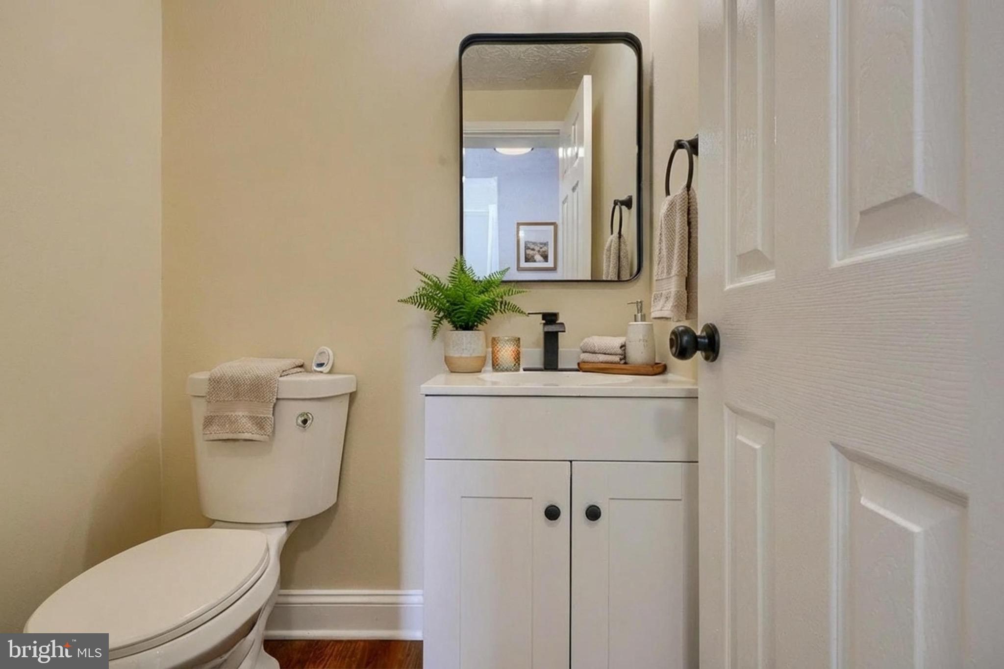 3944 Cutty Sark Road Baltimore, MD 21220 - Photo 7 of 27 a bathroom with a toilet a sink and mirror