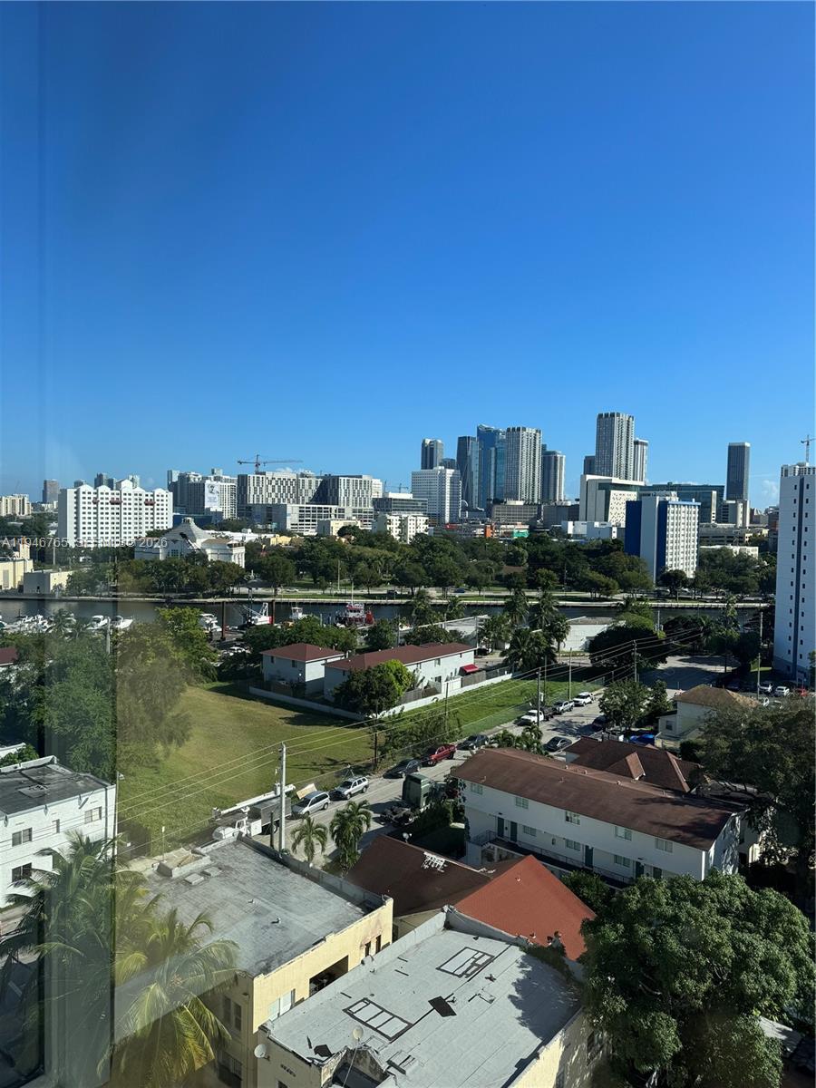 a view of lake and city
