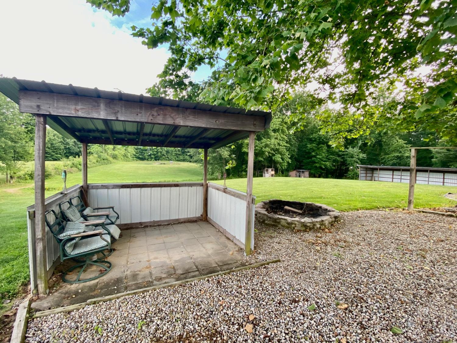 15074 Franklin Road Brookville, IN 47012 - Photo 44 of 49 Covered picnic area next to the firepit.