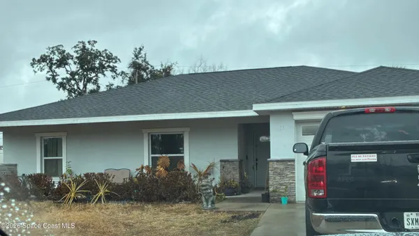 a front view of a house