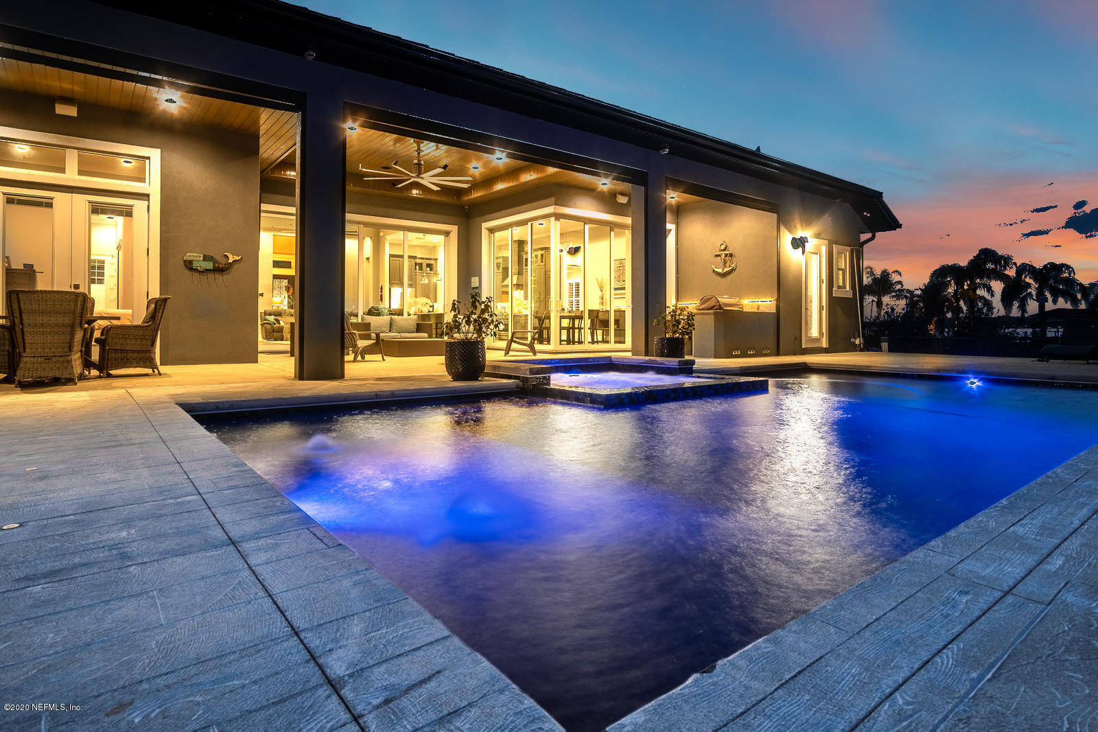 2121 Romeo Point Lane Fleming Island, FL 32003 - Photo 41 of 59 Twilight Exterior Rear