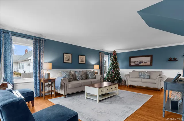 a living room with furniture and a couch