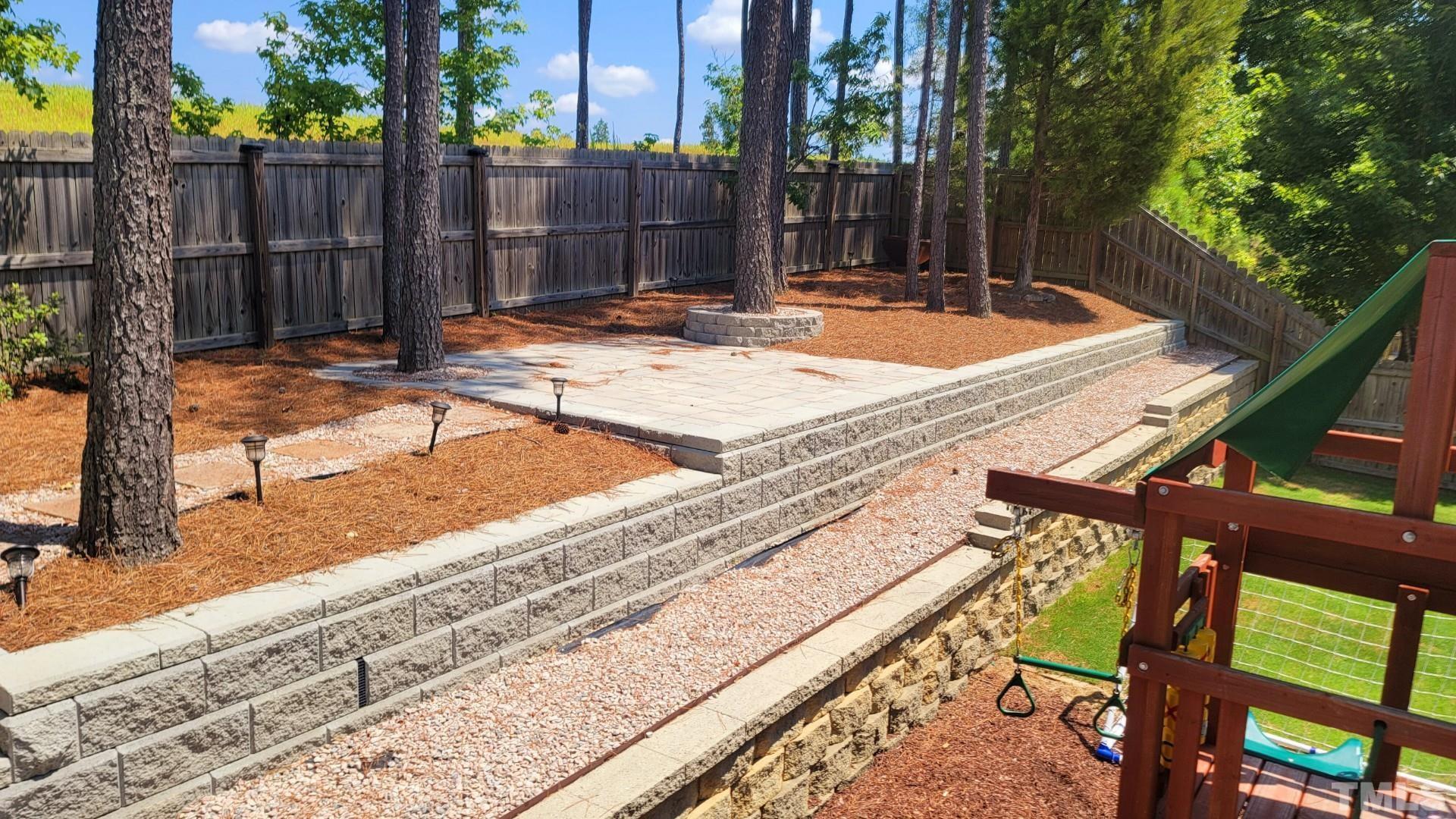 1604 Hauser Lake Road Knightdale, NC 27545 - Photo 30 of 32 a view of a patio with a table and chairs