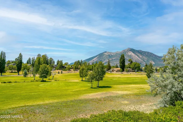 an outdoor space with seating space