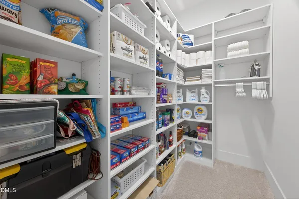 a living room with furniture and a lamp