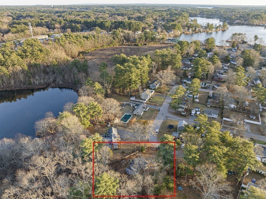 100 Indian Trail Pembroke, MA 02359 - Photo 17 of 29 an aerial view of residential house with outdoor space and lake view
