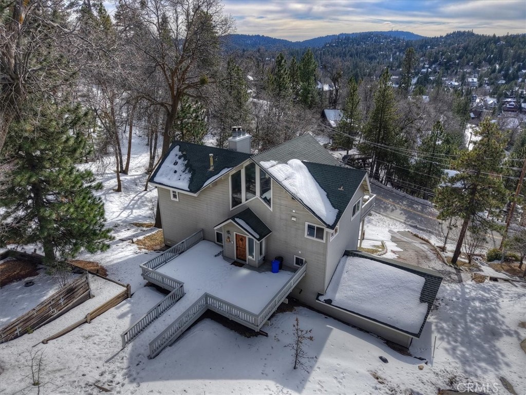 27814 North Bay Road Lake Arrowhead, CA 92352 - Photo 62 of 68 an aerial view of a house with a yard
