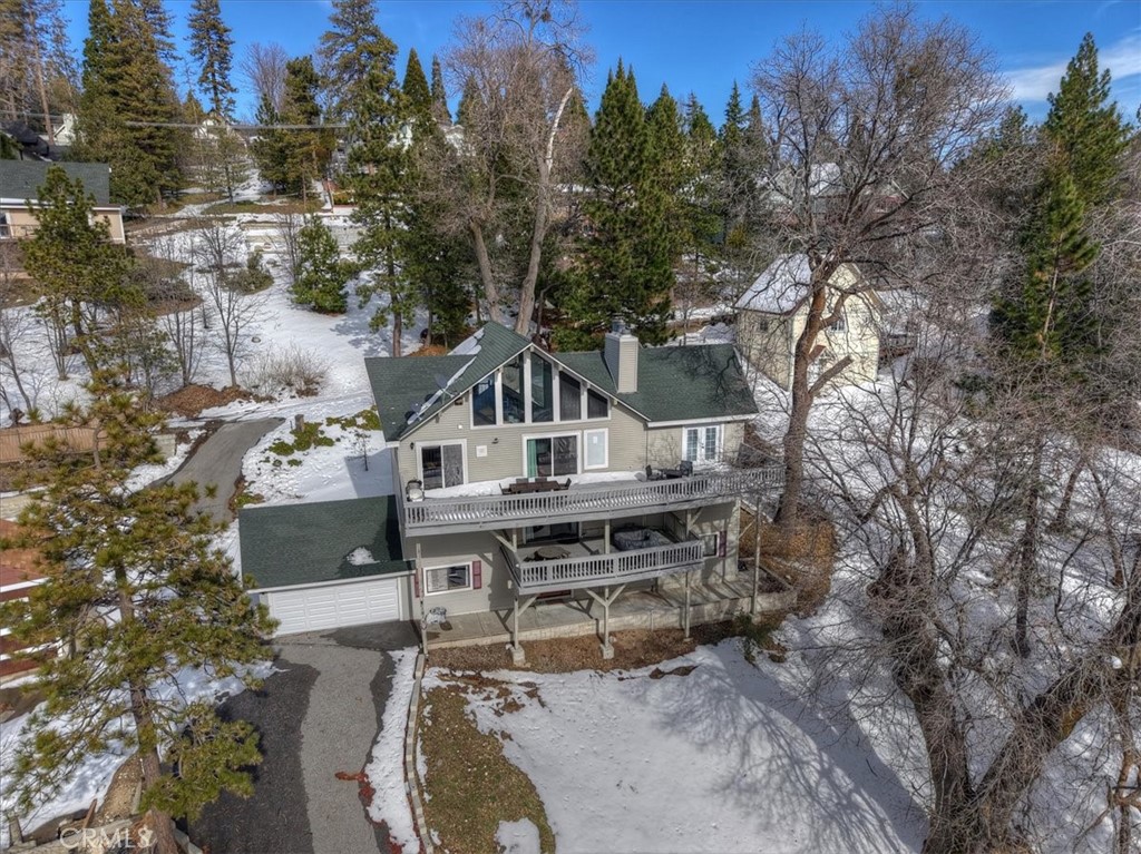 27814 North Bay Road Lake Arrowhead, CA 92352 - Photo 68 of 68 an aerial view of a house with a yard