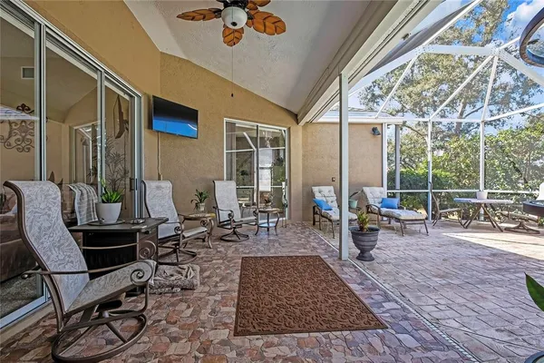 an aerial view of residential building with parking