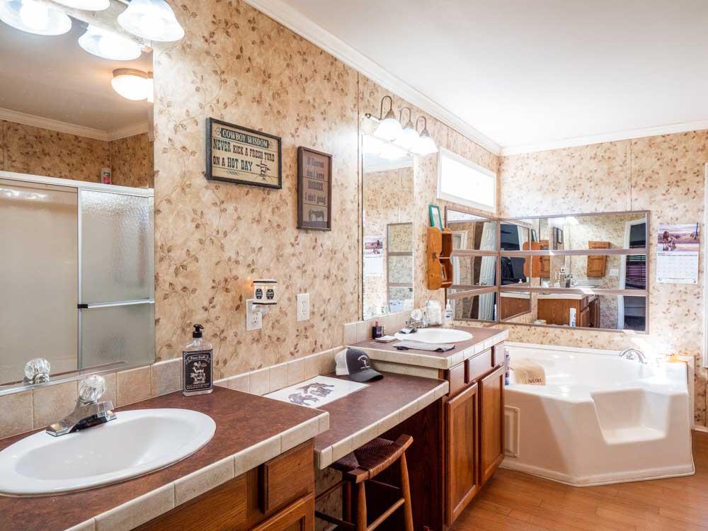 3676 Armstrong Road Springfield, TN 37172 - Photo 16 of 21 a bathroom with a granite countertop sink and a mirror
