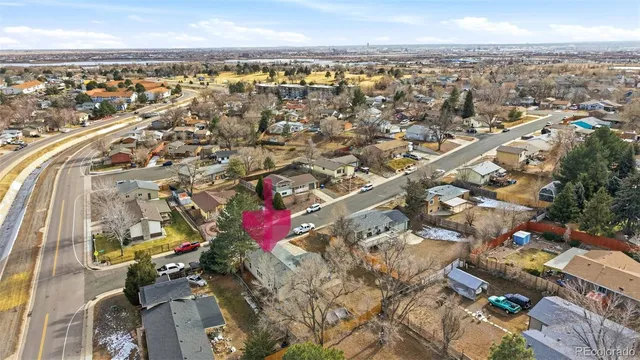 an aerial view of a city