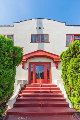 a view of a potted plants in front of a door