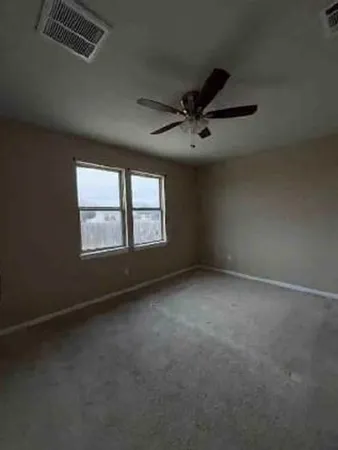 an empty room with a window