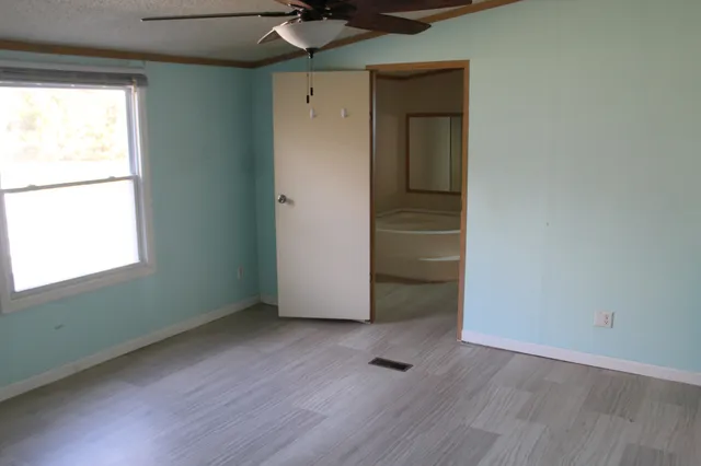 an empty room with a window