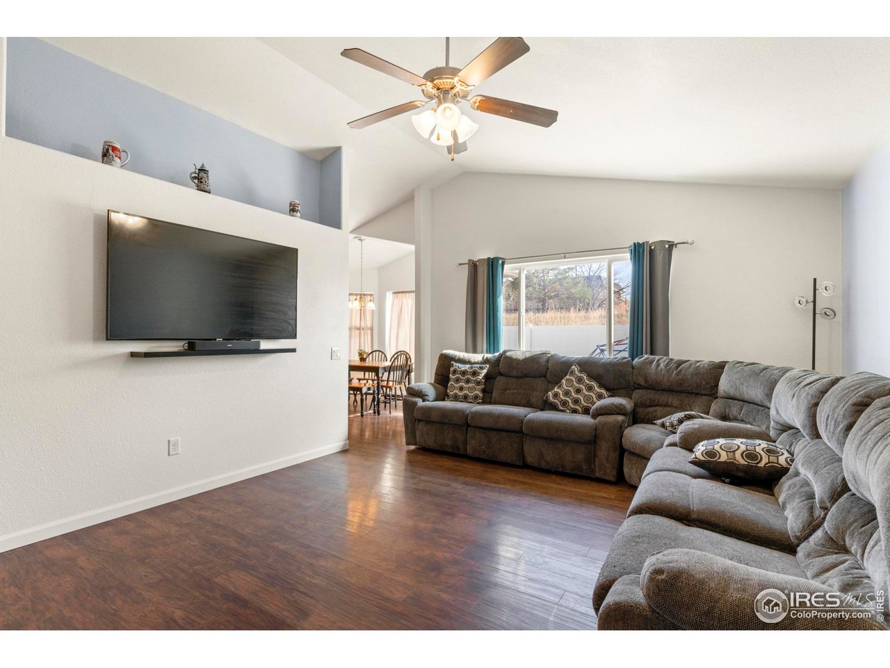 Open living room - NEW paint!