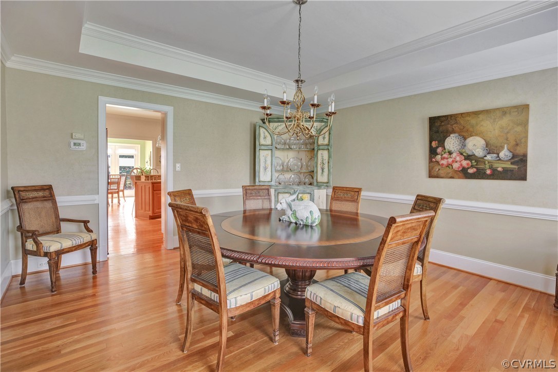 2406 Worchester Road Midlothian, VA 23113 - Photo 9 of 26 Dining room features tray ceiling.
