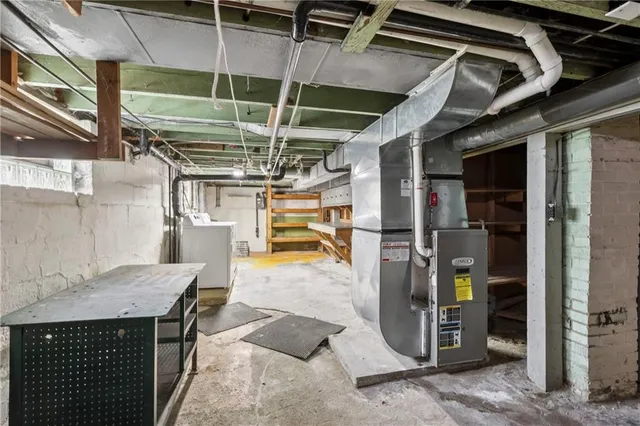 a view of a storage room