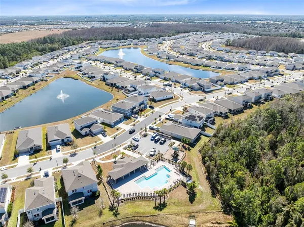 an aerial view of a city
