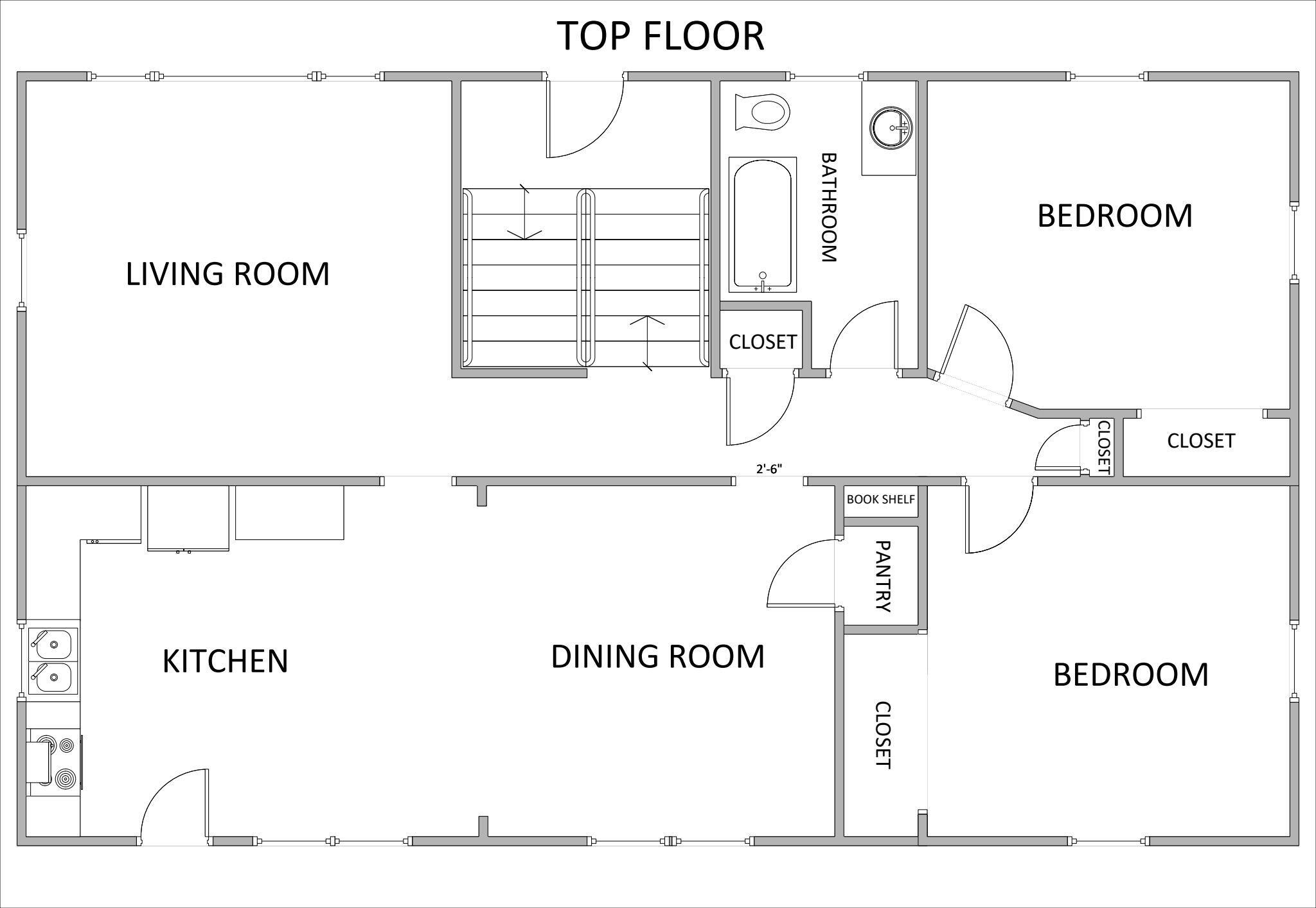 6038 Thornrose Road Roanoke, VA 24012 - Photo 68 of 68 Home Top Floor Plan
