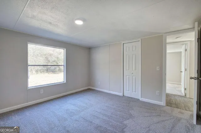 an empty room with a window