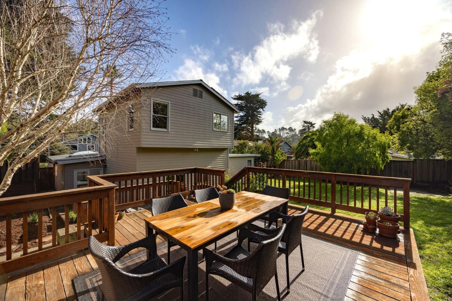 1160 Cedar Street Montara, CA 94037 - Photo 50 of 56 a view of a wooden bench on the roof deck