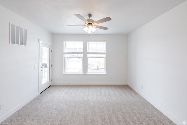 693 West 4500th South, Unit O202 Mapleton, UT 84664 - Photo 15 of 16 Unfurnished room with light carpet and a ceiling fan