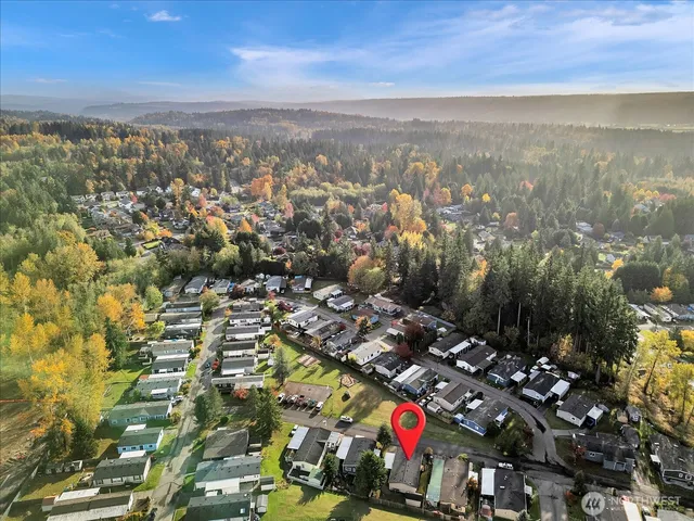 a view of city and mountain