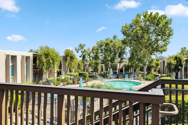 a view of a porch with a garden